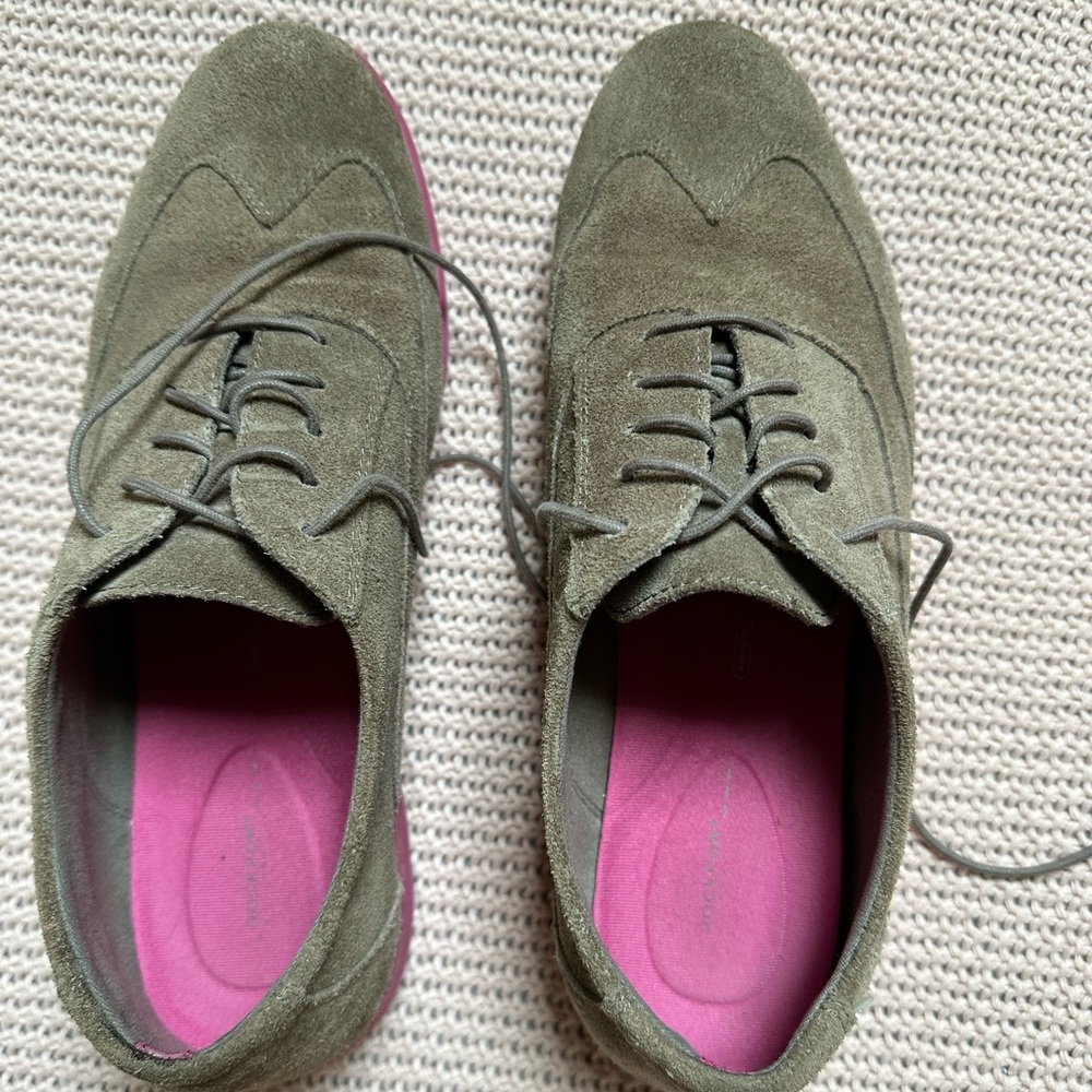 Rockport beige suede shoes/ sneakers size 8 1/2